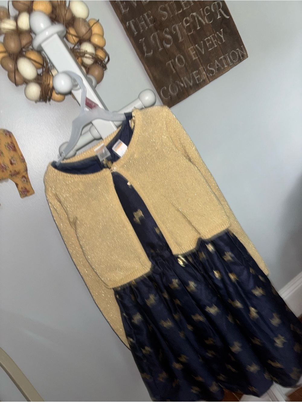 Gymboree   8. Scottie dress Gold and Navy Star Girls Dress